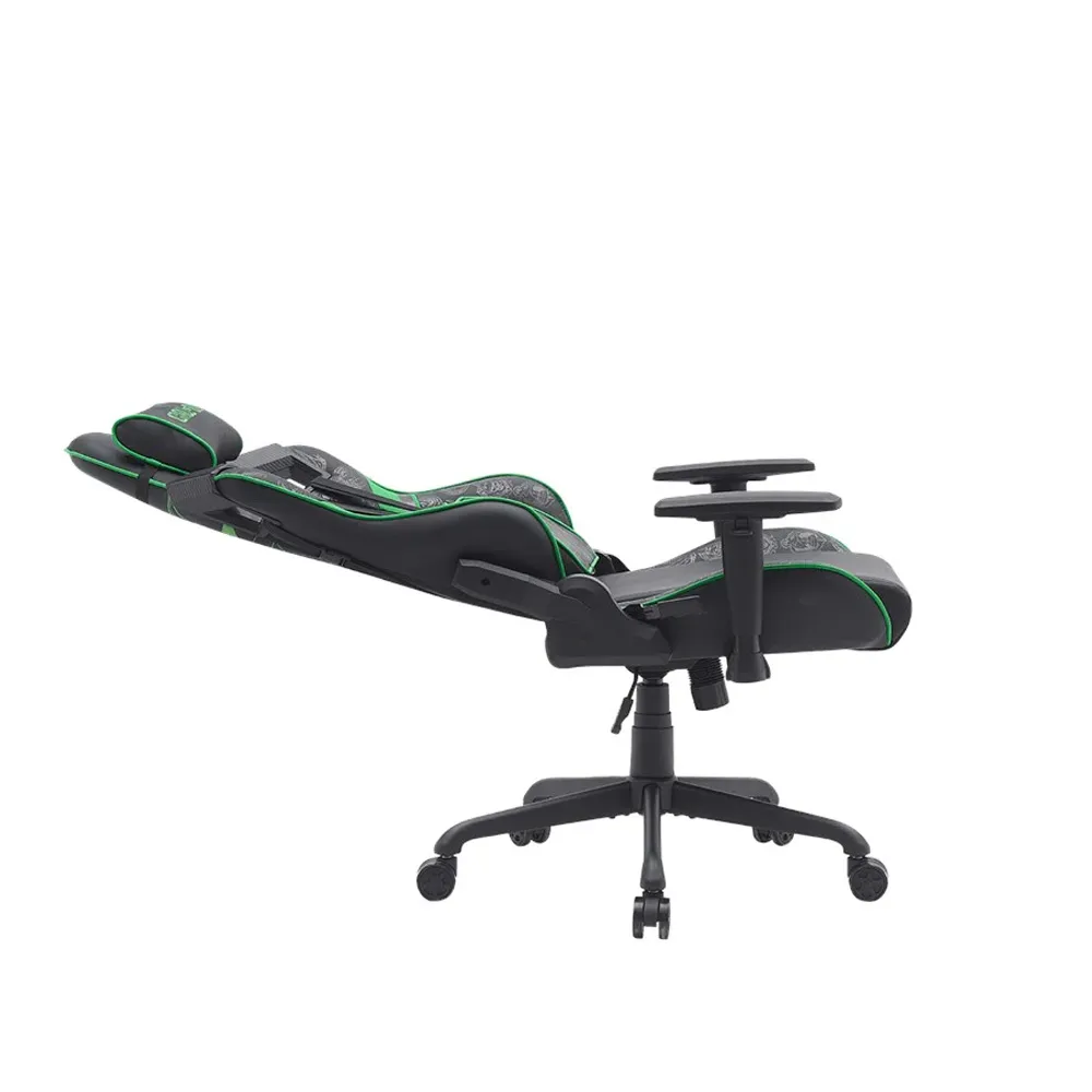 Call Of Duty (COD) Gaming Chair With Adjustable 2D Armrest & Metal Base - Green/Black