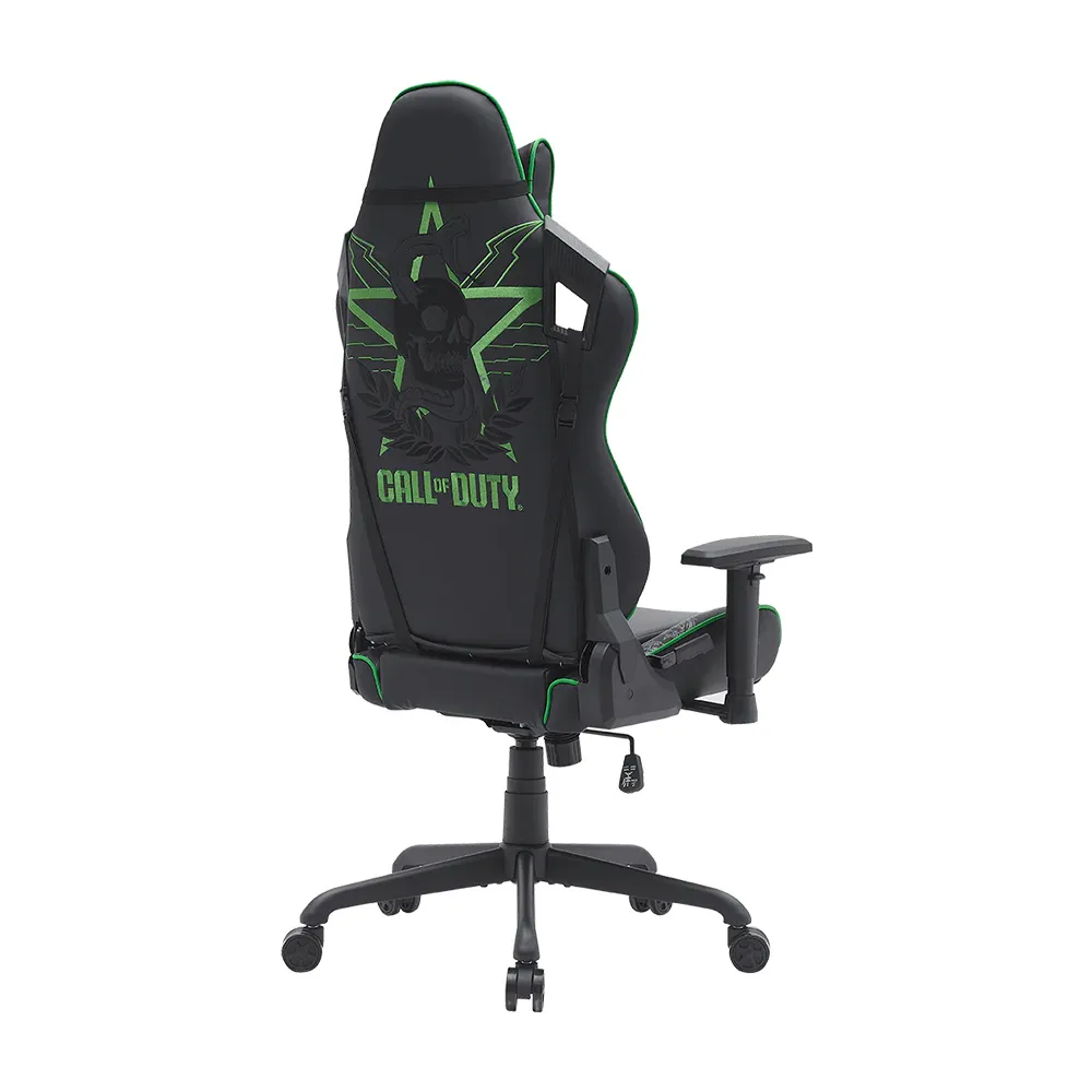 Call Of Duty (COD) Gaming Chair With Adjustable 2D Armrest & Metal Base - Green/Black