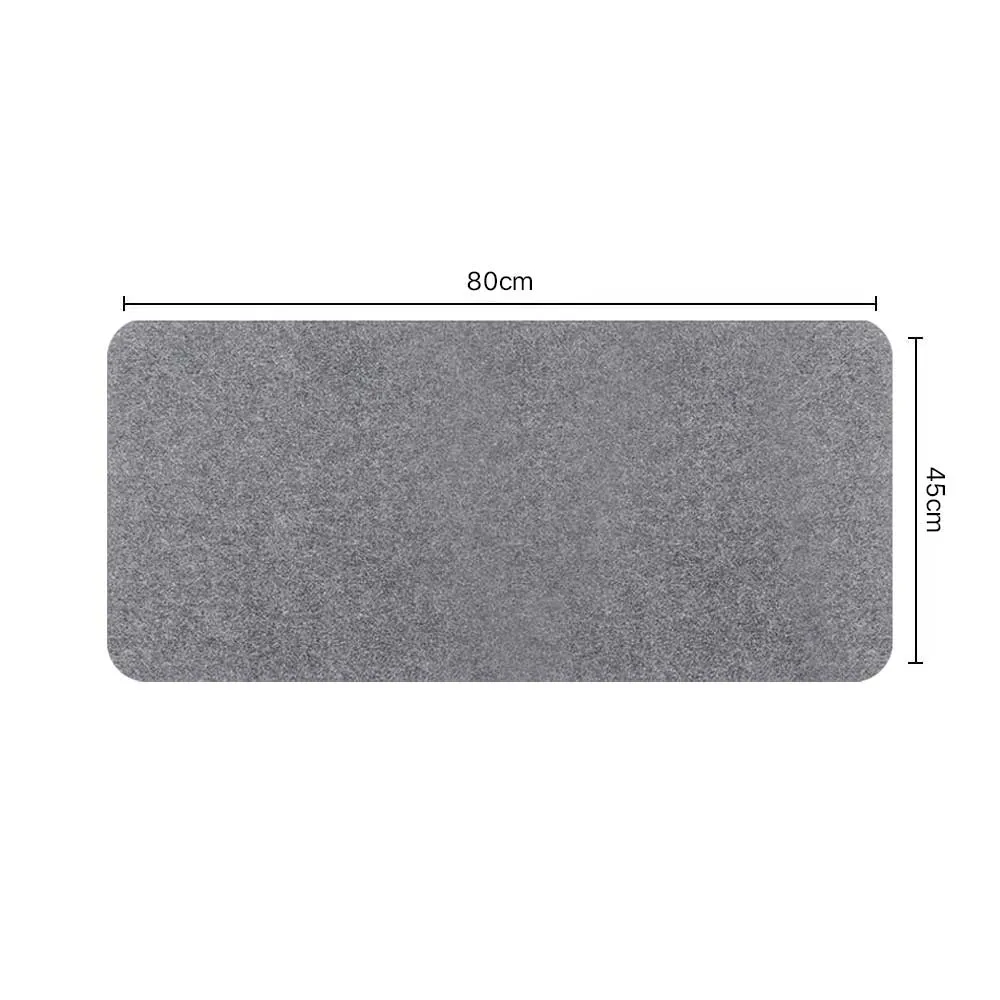 Wool Felt Desk MousePad 80x45cm - Grey 