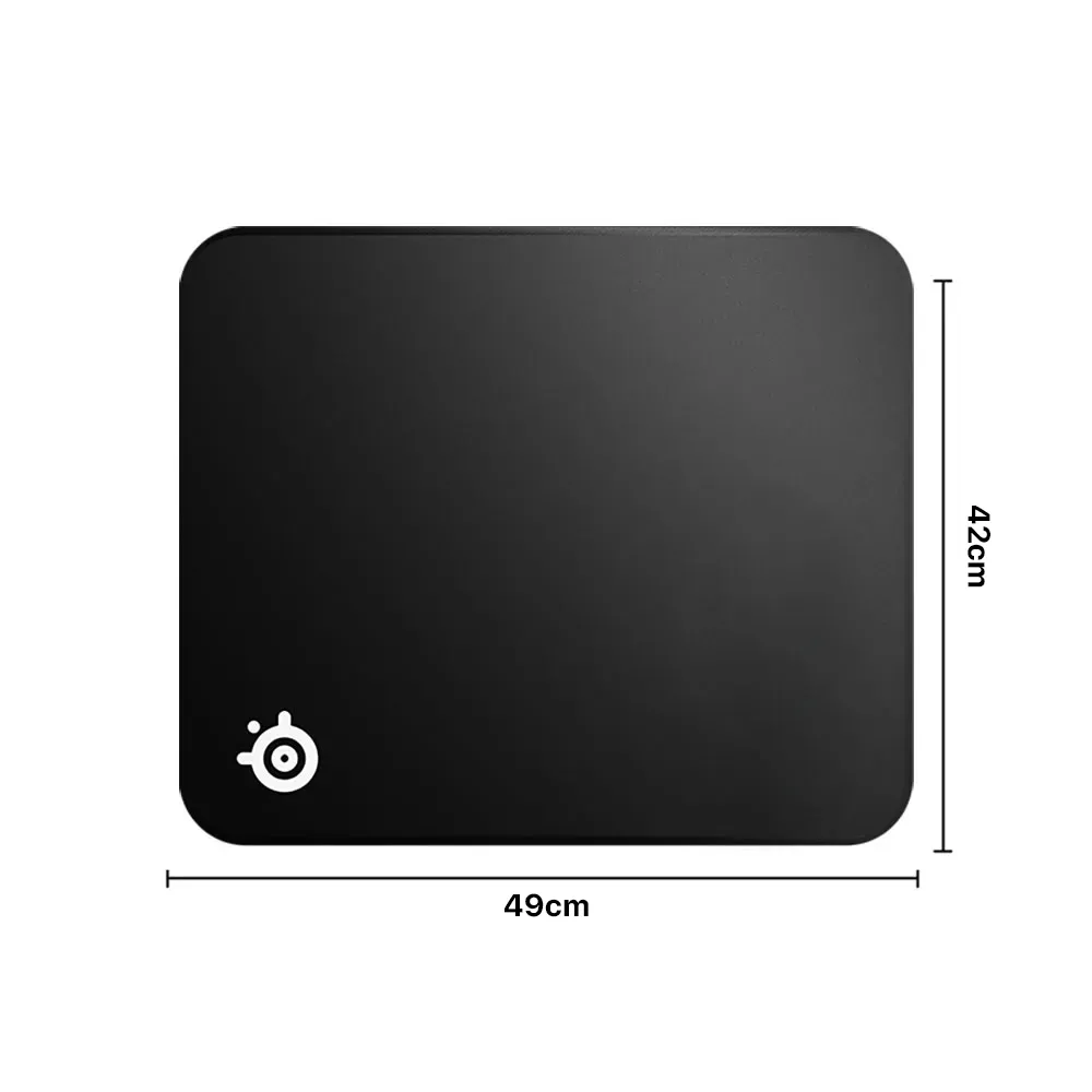 SteelSeries QcK Large, Non-Slip Silicone Rubber Base, Peak Tracking and Stability, 49x42cm, FPS, MOBAs, RTS, MMO - Black