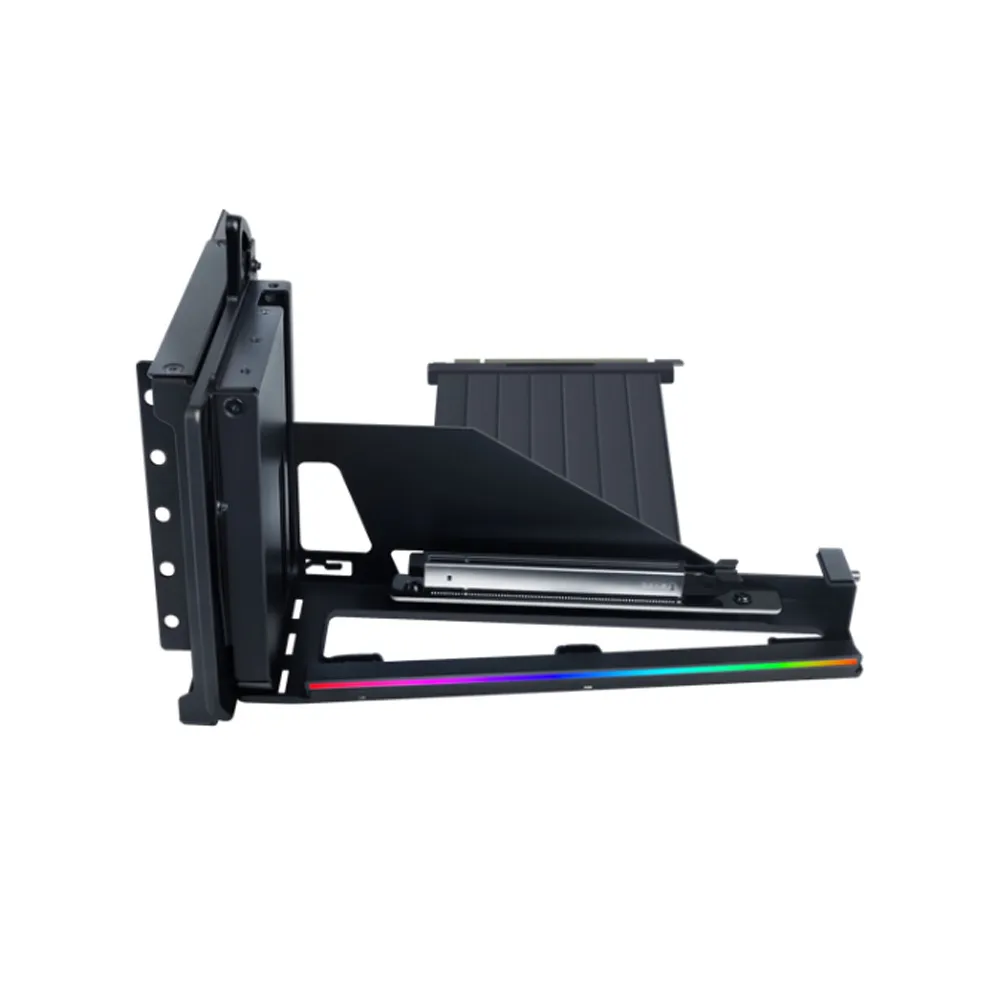 Lian Li PCI-E Gen 5 Riser Cable ATX PC Case 4 Slots Vertical GPU Kit (VG4v4) - Premium 5.0 x16-200mm, PCIe 3.0/4.0 Compatible - Black