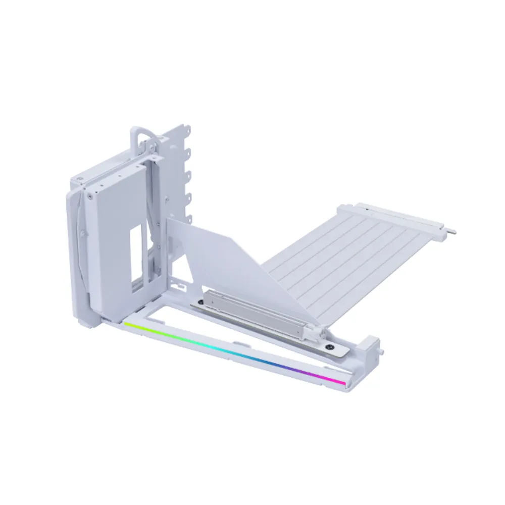 Lian Li PCI-E Gen 5 Riser Cable ATX PC Case 4 Slots Vertical GPU Kit (VG4v4) - Premium 5.0 x16-200mm, PCIe 3.0/4.0 Compatible - White 