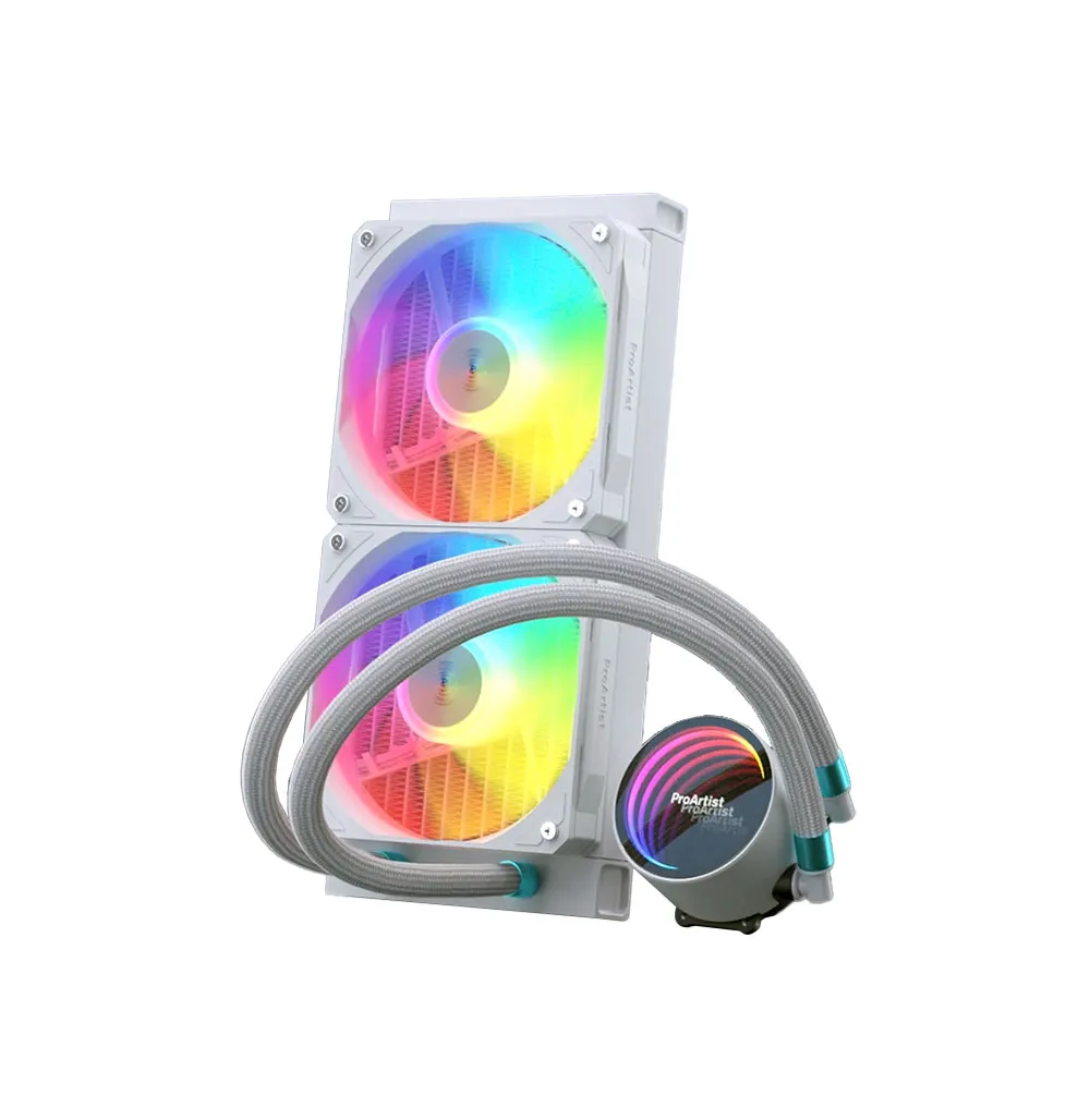 ProArtist ECONOMIC AIO 3 SE AIO Low Noise Powerful ARGB 240mm CPU Liquid Cooler - White 2