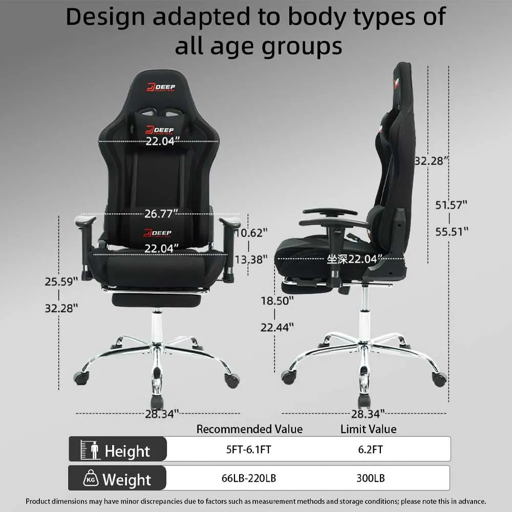Gaming Chair SJM1002G- Deep - Black