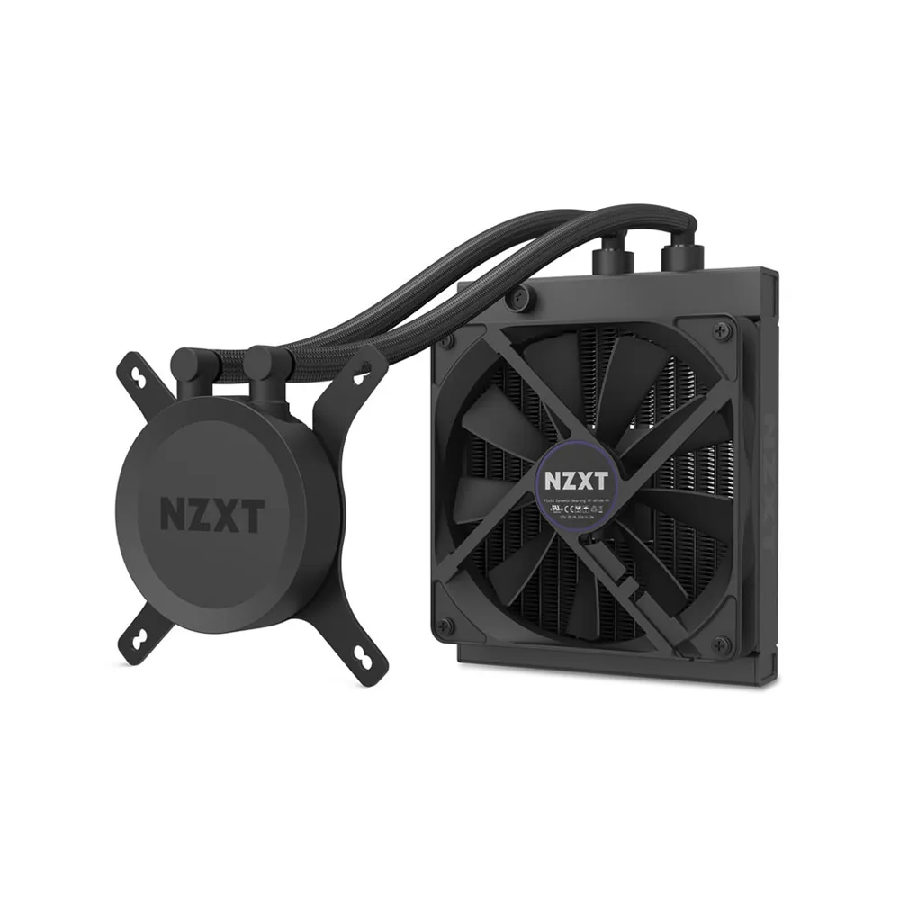 NZXT H1 Small Form-Factor ITX Case, Dual Chamber Airflow, Tinted Tempered Glass Front Panel, Integrated 650W 80+ Gold PSU, 140mm AIO Watercooler -White