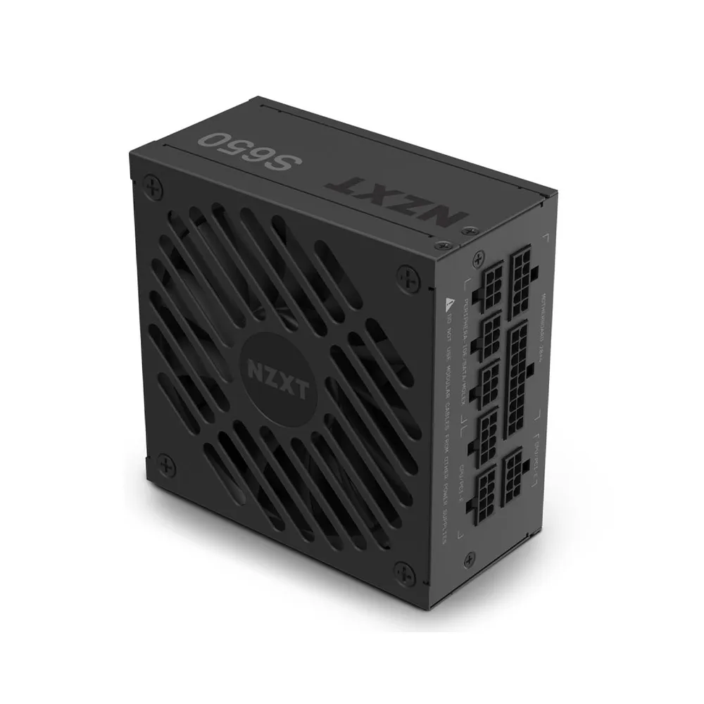 NZXT H1 Small Form-Factor ITX Case, Dual Chamber Airflow, Tinted Tempered Glass Front Panel, Integrated 650W 80+ Gold PSU, 140mm AIO Watercooler -White