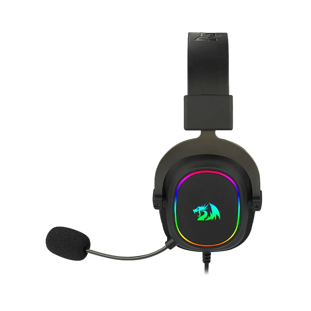 Redragon H510 Zeus-X RGB Wired Gaming Headset, 7.1 Surround Sound, 53MM Audio Drivers in Memory Foam Ear Pads w/Durable Fabric Cover - Black