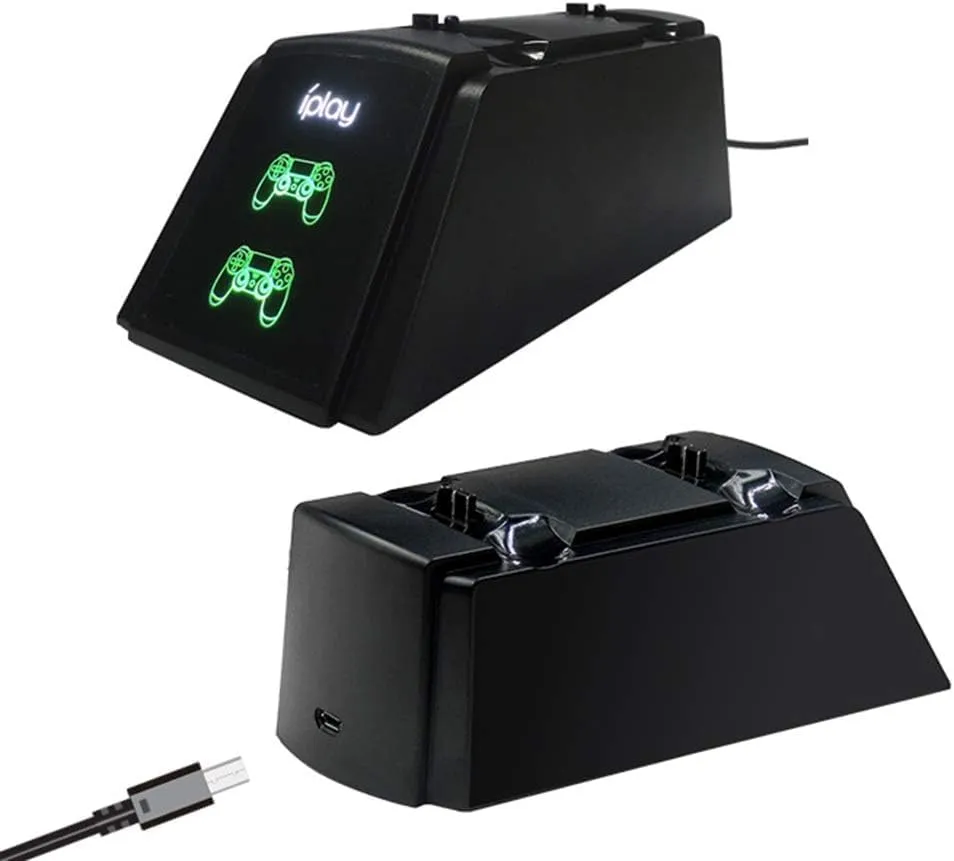 iPlay PS4 Dual Controller Charging Dock Station For Sony PS4/PS4 Slim/ PS4 Pro