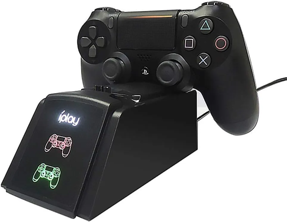 iPlay PS4 Dual Controller Charging Dock Station For Sony PS4/PS4 Slim/ PS4 Pro