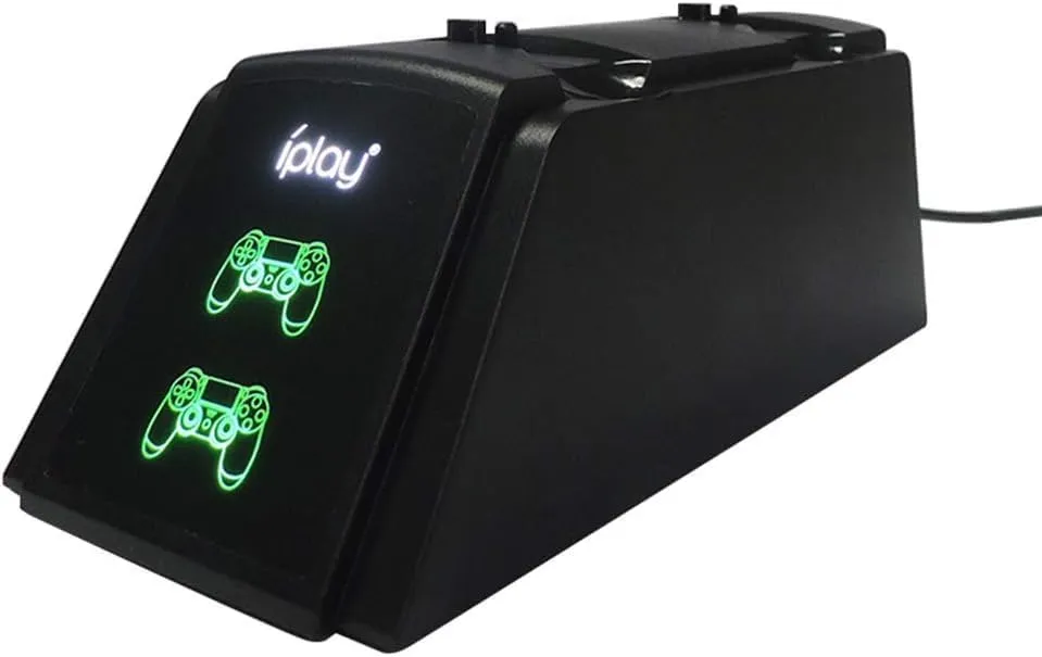 iPlay PS4 Dual Controller Charging Dock Station For Sony PS4/PS4 Slim/ PS4 Pro