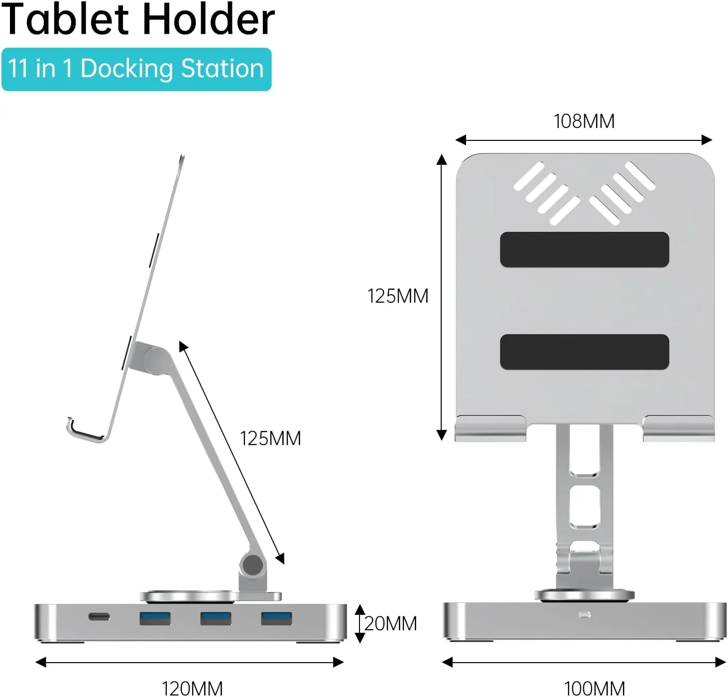 iPad Pro Bracket Docking Station 11 in 1 Multifunctional Expansion ST103