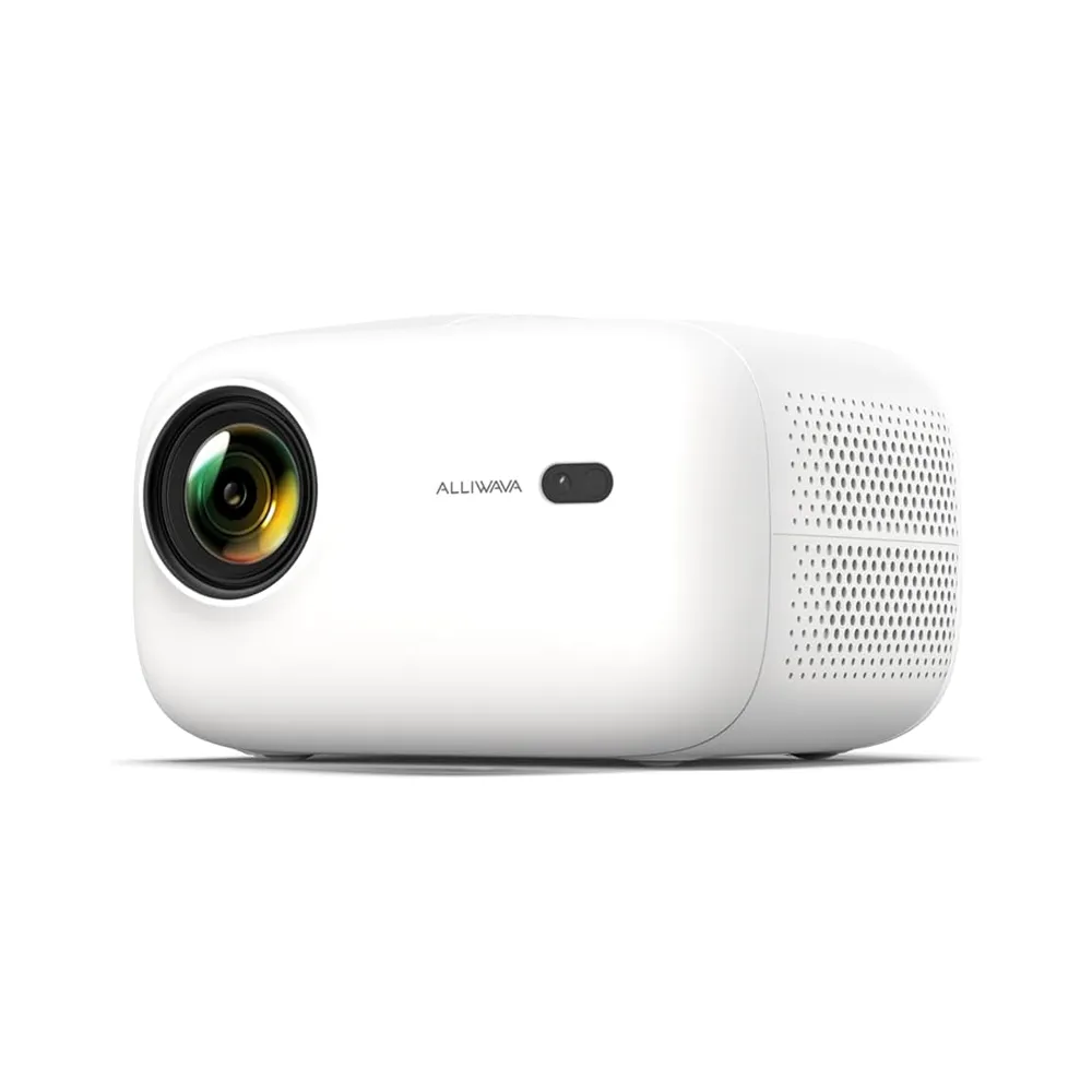ALLIWAVA PR550 - Portable LED LCD projector has 400 Ansi-Lumen, a contrast of 2000:1 and a HDTV 1920 x 1080 resolution
