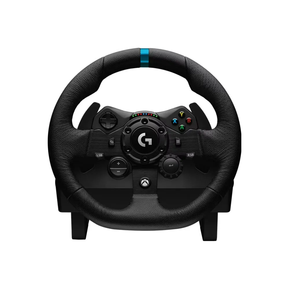 Logitech G923 Racing Wheel and Pedals for Xbox Series X|S, Xbox One and PC, Responsive Pedal, Dual Clutch Launch Control, Genuine Leather Wheel Cover