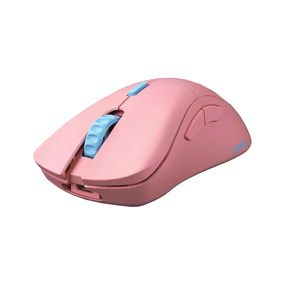 Glorious Forge Model D Pro Flamingo, Ergonomic Wireless Gaming Mouse, 6 Programmable Buttons, 80 hrs Battery Life, 19K Sensor - Pink 