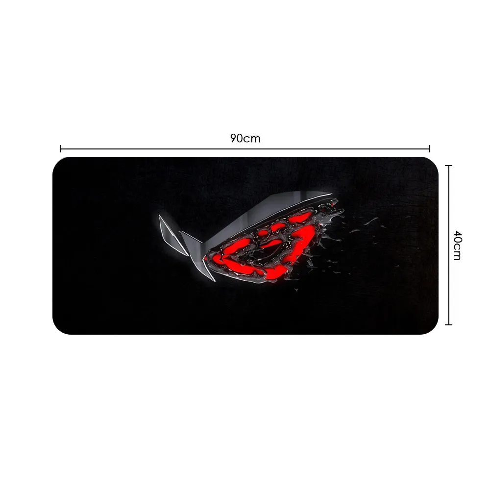 Gaming Mouse Pad, 90X40cm Large Computer Mouse Mat With Asus Rog Strix Logo, For Desktop, Non-slip Rubber Base Water Resistant Stitched Edge