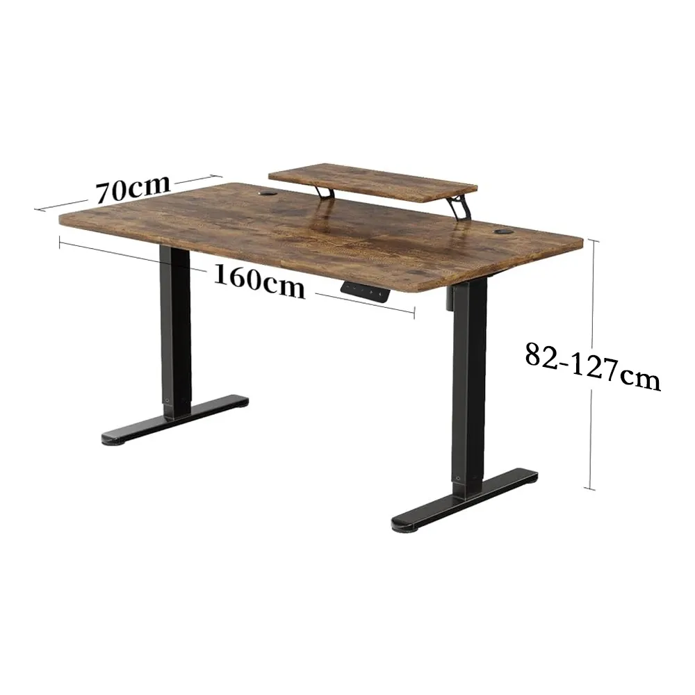 Home Desk - electric desk GD002 - MY05671 Wooden Cooler / Dimensions 160-70cm - height 82-127cm - top Surface 4 pcs