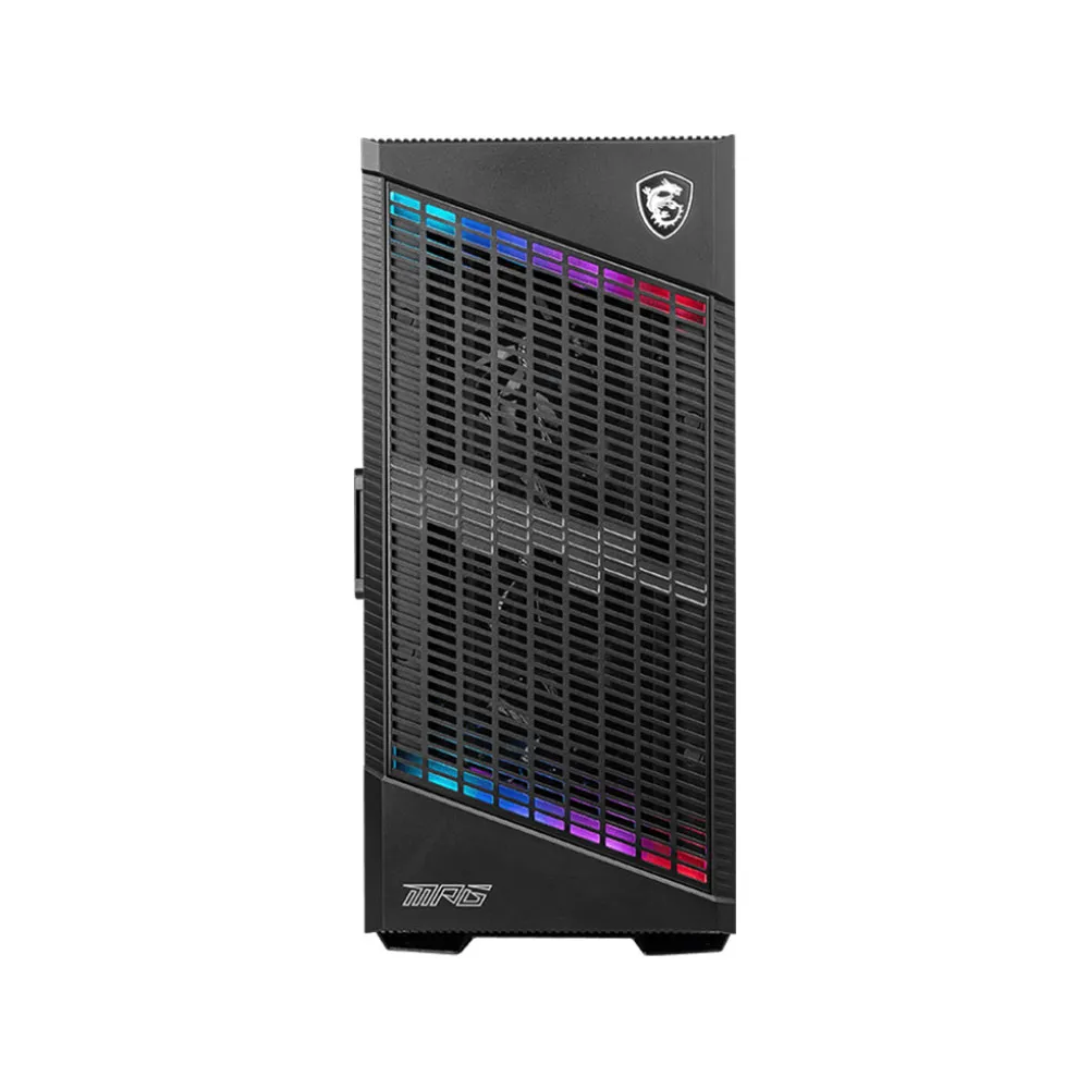 MSI MPG Velox 100L Airflow Premium Gaming No Fan, System Airflow, Side Air Vents, 360mm Radiator Support, Type-C - Black