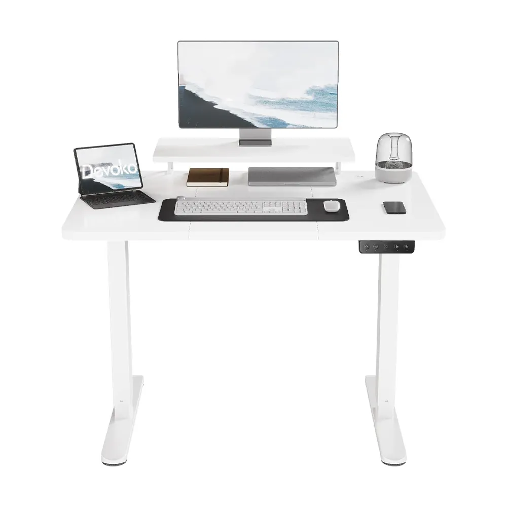 Home Desk - electric desk GD002 MY04374 White / Dimensions 120-60cm - height 82-127cm - top Surface 4 pcs