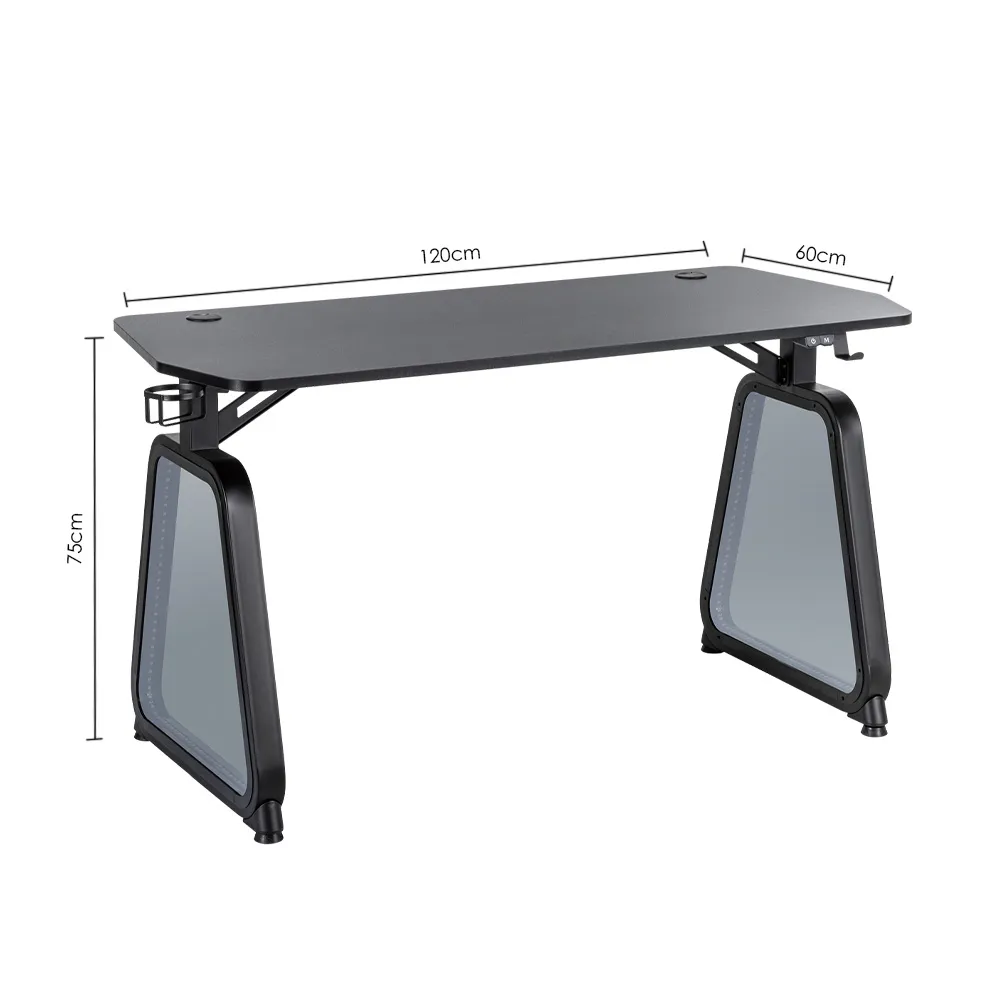 Twisted Minds TM-GMD12-D1 RGB INFINITY Glass Legs (120*60*75 cm) Gaming Desk