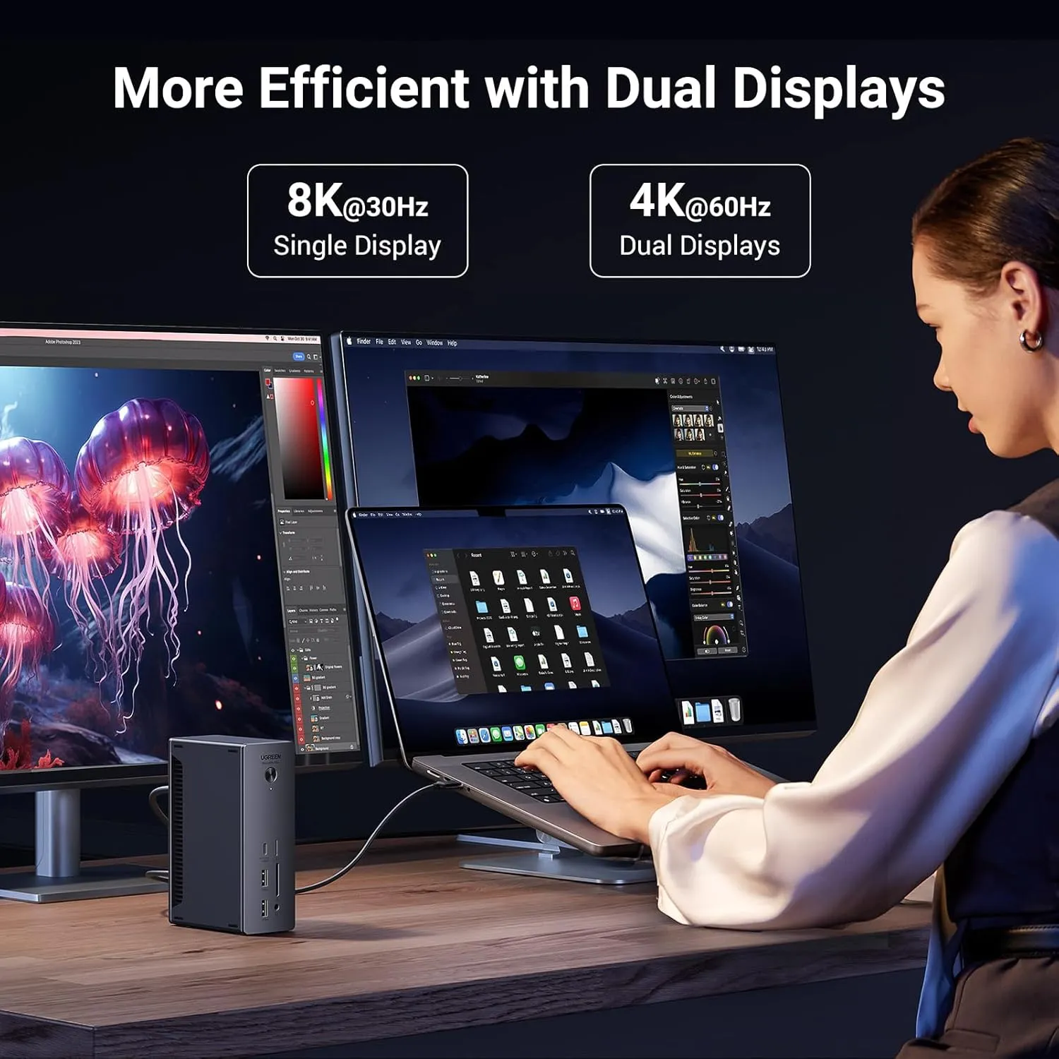 UGREEN Revodok Max 213 Thunderbolt 4 Dock, 13-in-1 40Gbps Docking Station