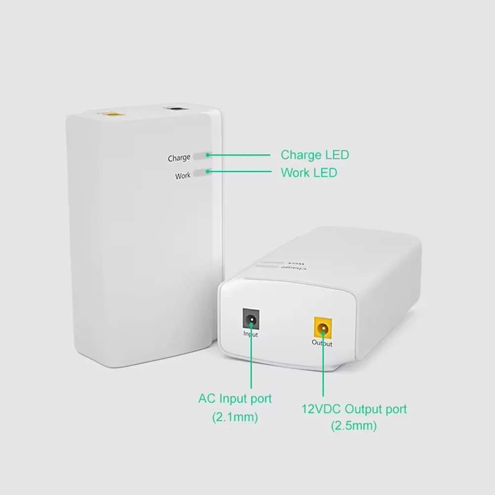 B600 Mini DC UPS Power Supply DC 12V 2.5A 13200mAh for Router, Modem, CCTV IP Camera