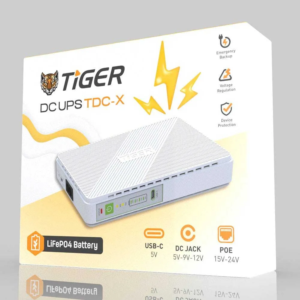 Tiger DC UPS TDC-X 8000mAh capacity of battery