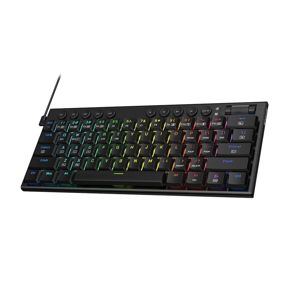 Redragon K632 Noctis 60% Wired RGB Mechanical Ultra-Thin Low Profile Dedicated Media Control - Linear Red Switch