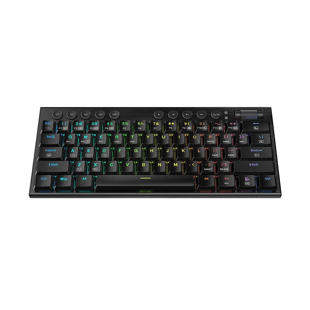Redragon K632 PRO Noctis 60% RGB Mechanical Keyboard, Bluetooth Wired Tri-Mode Ultra-Thin Low Profile Gaming Keyboard