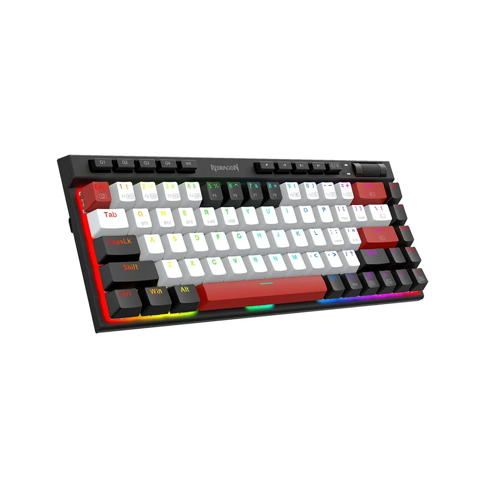 Redragon Magic-wand Mini K635WBR-RGB-PRO BT5.0/3.0/2.4G/Type C wired 3 modes Mechanical Red Switch Gaming Keyboard