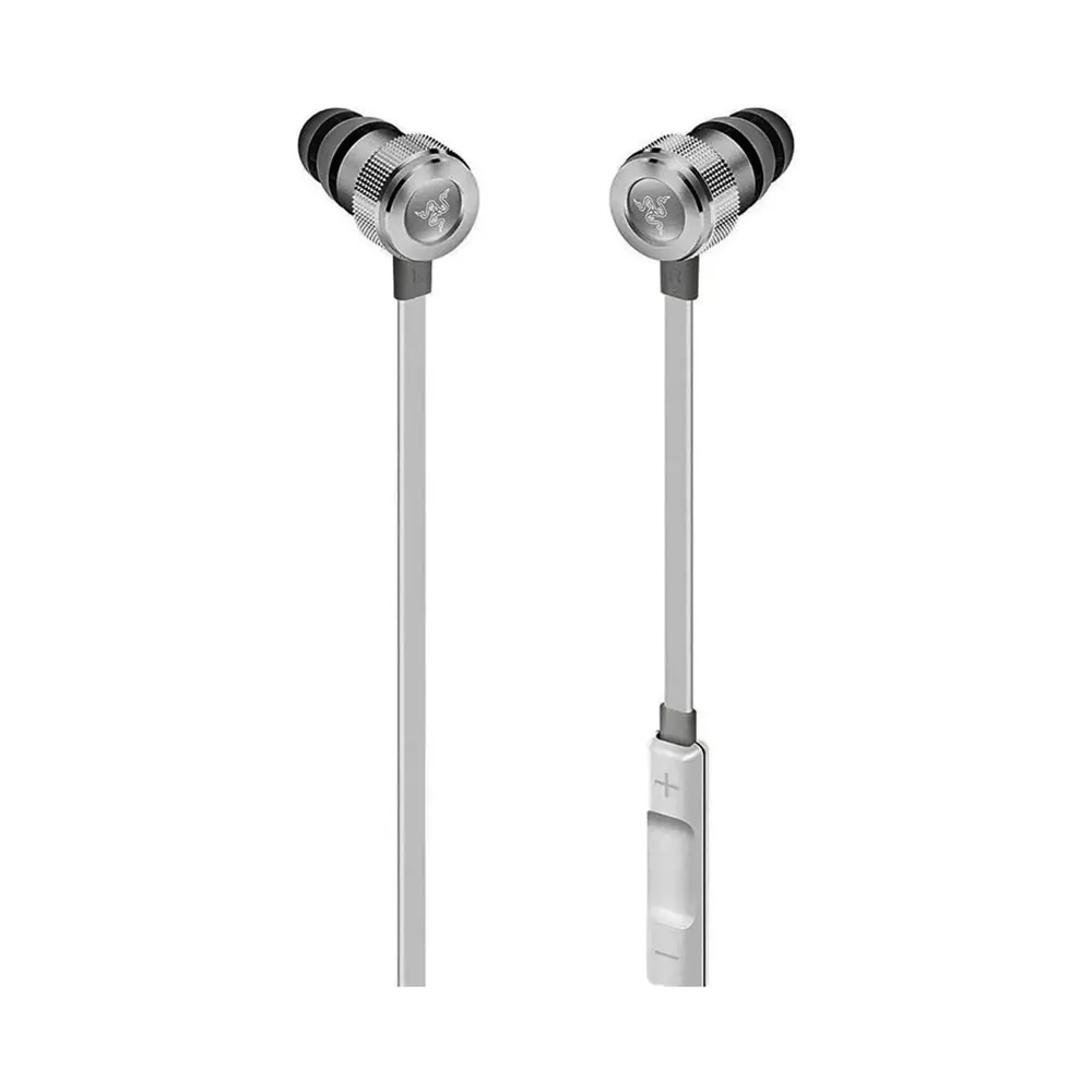 Razer Hammerhead Earbuds for iOS DAC, In-Line Mic & Volume Control, Lightning Connector - Mercury White