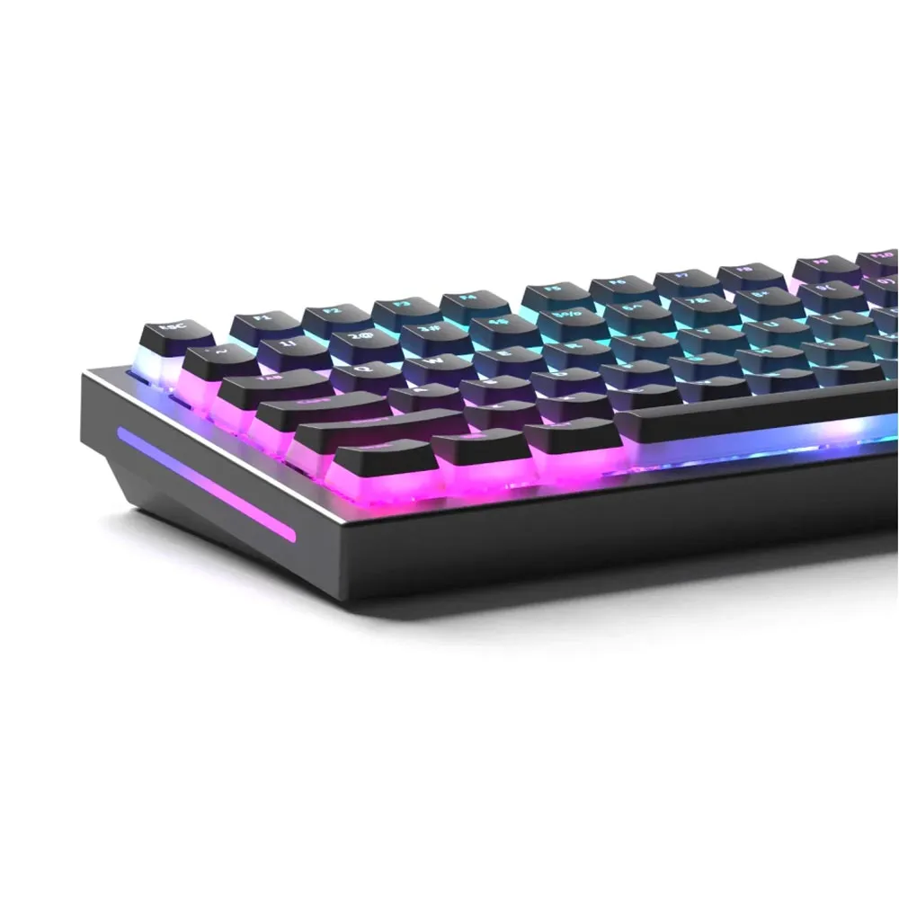Glorious GMMK Pro 75% USB Gaming Keyboard Fox Linear Switch White Keycaps Black Frame, Wired