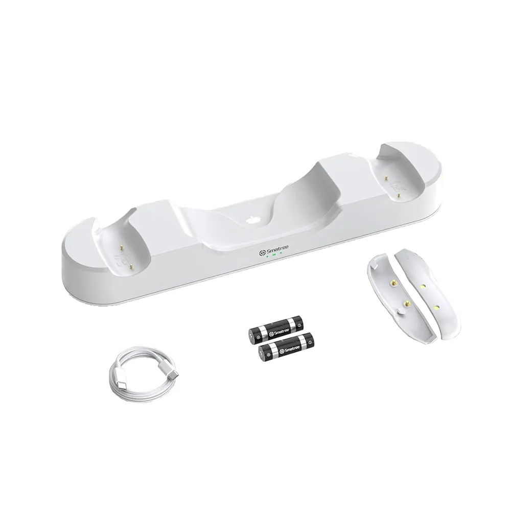 Smatree Oculus Quest 2 Charging Dock for Oculus Quest 2/Meta Quest 2,Charge Controllers and Headset Simultaneously, 2 Rechargeable Controller Batteries