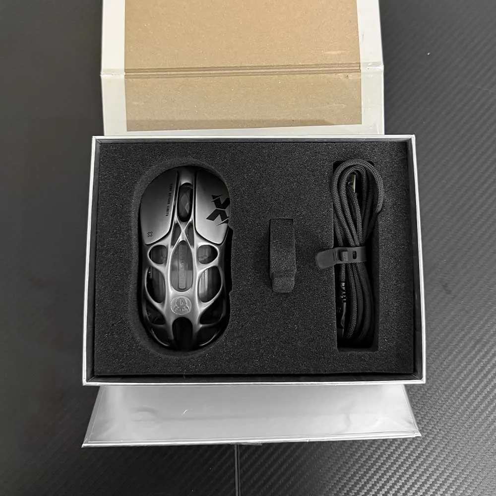 GravaStar Mercury X Pro Wireless Gaming Mouse, 8K Dongle 32,000 DPI PAW 3950 Sensor, 8,000Hz Polling Rate, 49g, RGB Lighting, 5 Programmable Buttons - Used