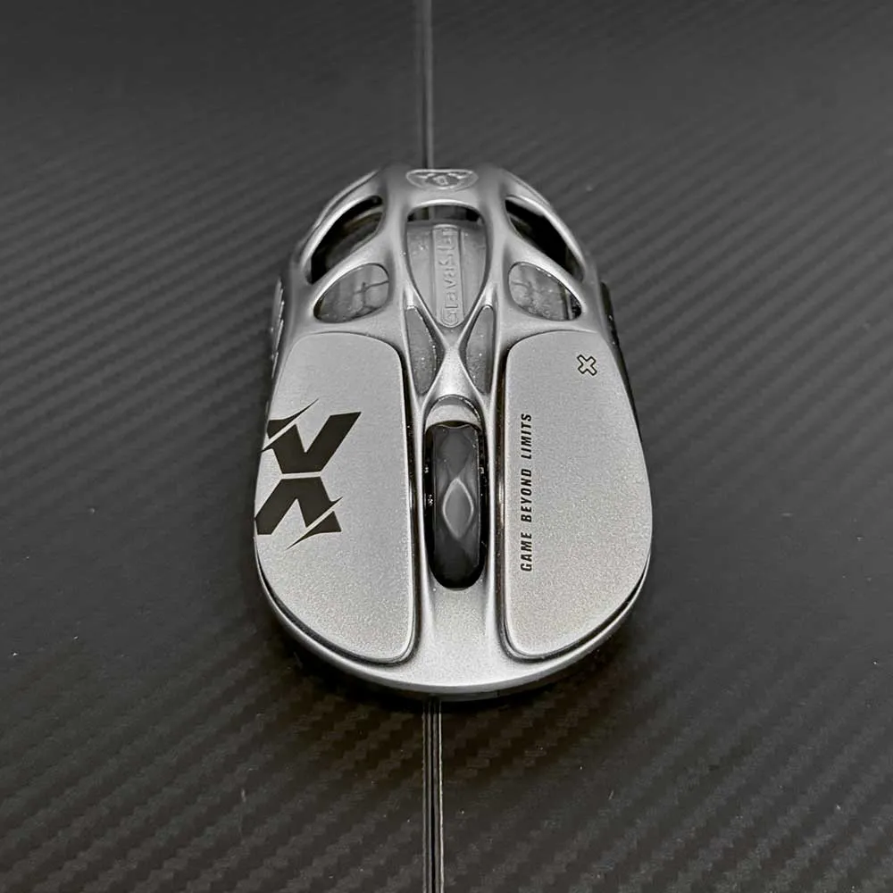 GravaStar Mercury X Pro Wireless Gaming Mouse, 8K Dongle 32,000 DPI PAW 3950 Sensor, 8,000Hz Polling Rate, 49g, RGB Lighting, 5 Programmable Buttons - Used
