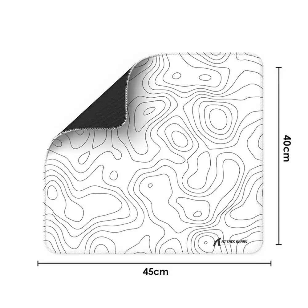 ATTACK SHARK CM02 eSport 45 x 40 x 4cm Gaming Mousepad - White Contours