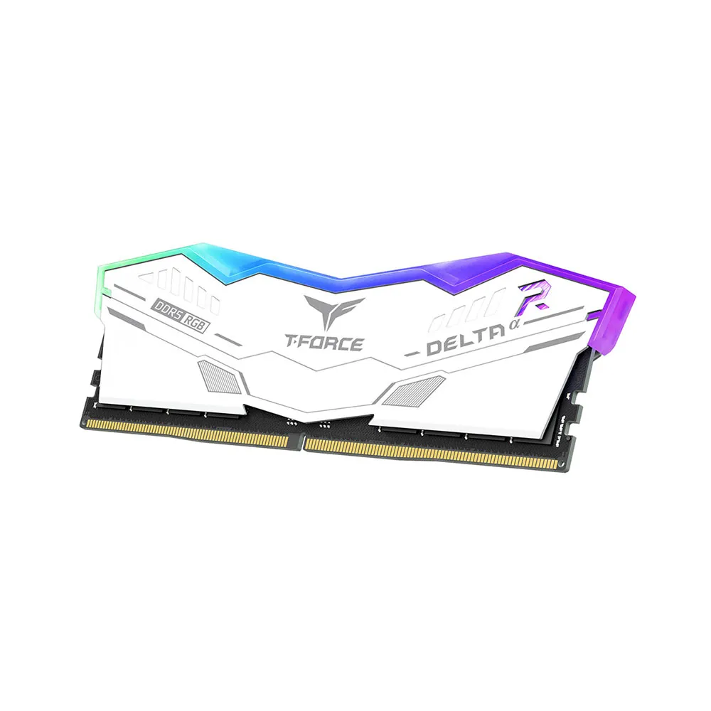 TeamGroup T-Force Delta RGB DDR5 32GB (2x16GB ) 6000Mhz Intel XMP 3.0 | AMD Expo CL 38 - White 