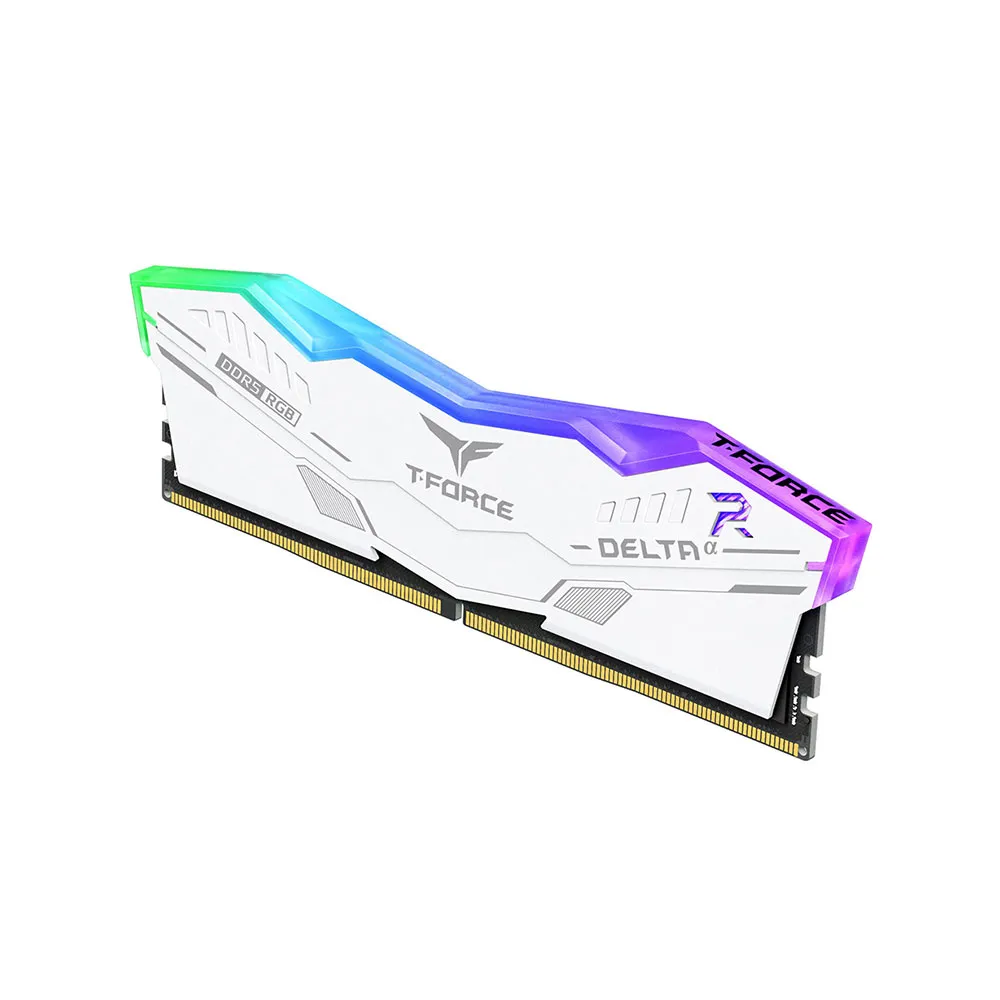 TeamGroup T-Force Delta RGB DDR5 32GB (2x16GB ) 6000Mhz Intel XMP 3.0 | AMD Expo CL 38 - White 