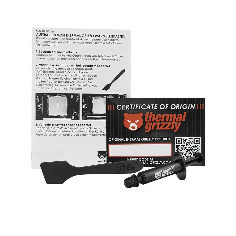 Thermal Grizzly Kryonaut - 1 Gram - Extremly High Performance Thermal Paste