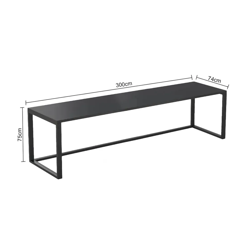 Custom Desk DK300 Black V2 (300*75*74, Ballon Press Surface, 500KG max load)
