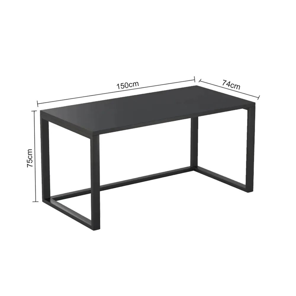 Custom Desk DK150 Black V2 (150*75*74, Balloon Press Surface, 500KG max load)
