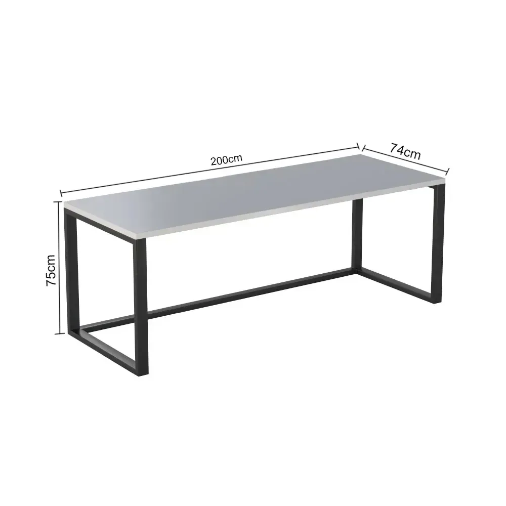 Custom Desk DK200 White V2 (200*75*74, Ballon Press Surface, 500KG max load)
