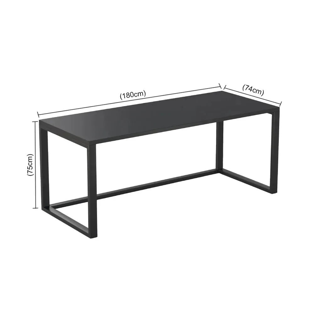 Custom Desk DK180 - Black V2 (180*75*74, Balloon Press Surface, 500KG max load)