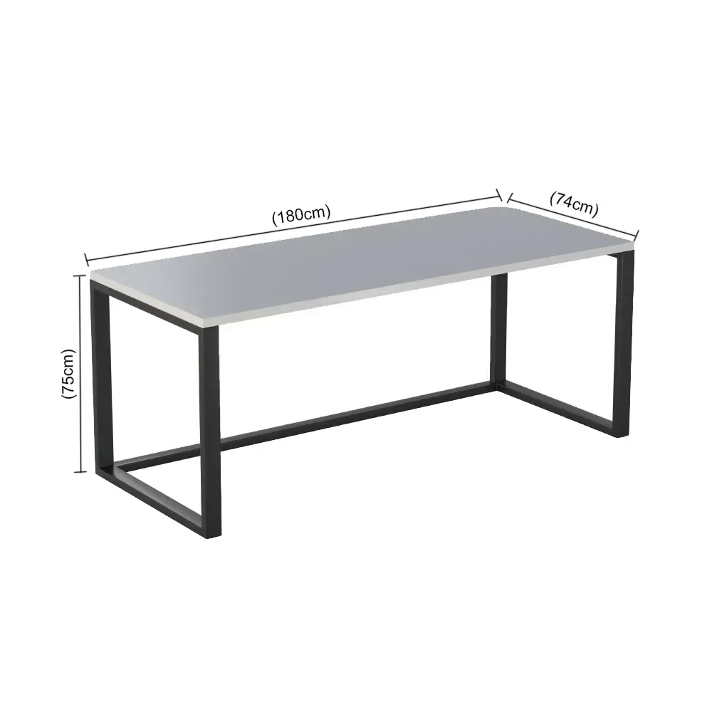Custom Desk DK180 - White V2 (180*75*74, Balloon Press Surface, 500KG max load)