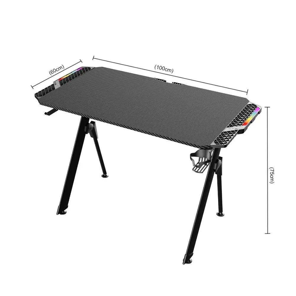 Fantech Desk GD711 GAMING DESK, RGB Lighting, Carbon Fiber Texture, Cable Management
