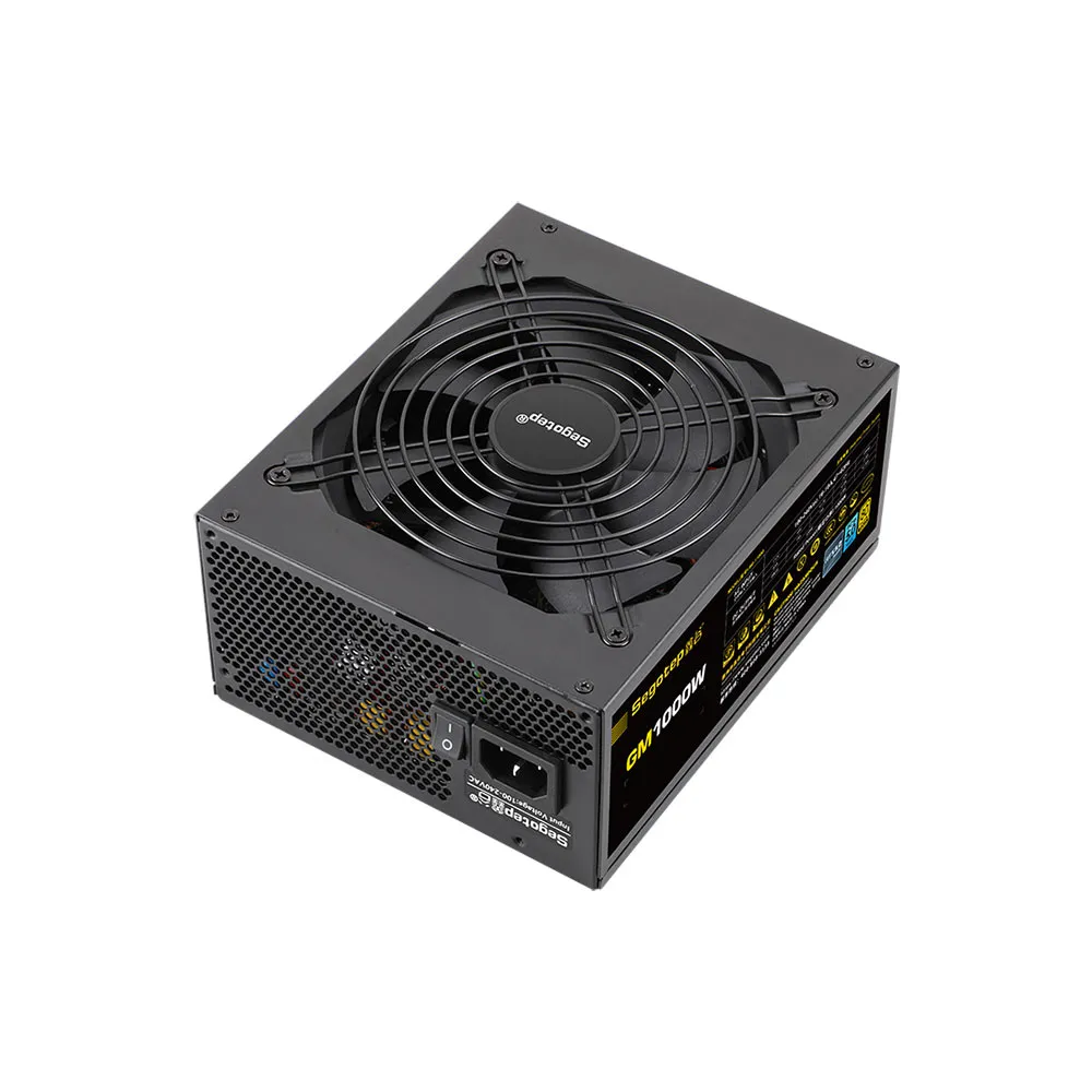 Segotep GM1000W Power Supply 1000W, PCIe 5.0 & ATX 3.0 Full Modular 80 Plus Gold Certified Gaming PSU - Black