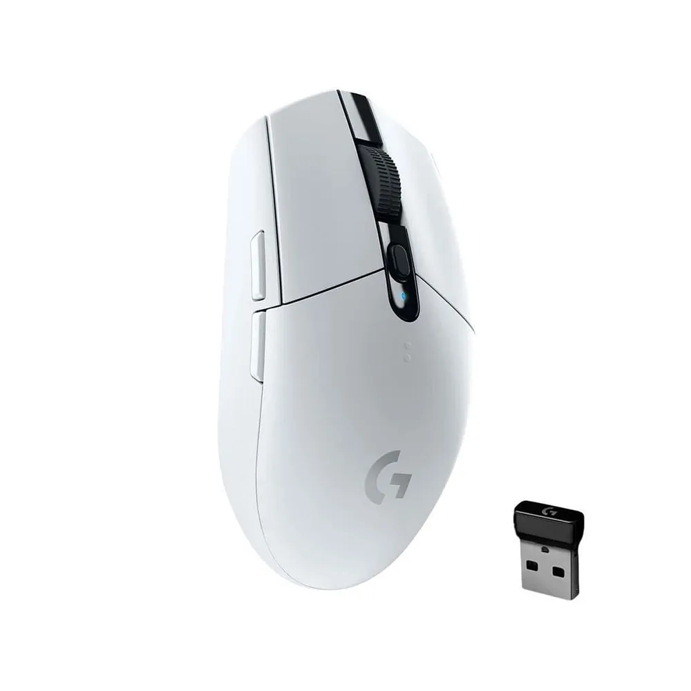 Logitech G304 Lightspeed Wireless Gaming Mouse 6 Programmable Keys 12000DPI Support USB Interface Windows/Mac - White