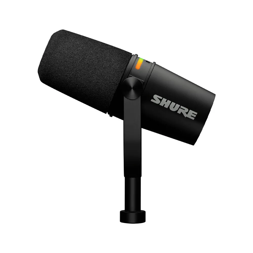 Shure MV7+ Dynamic Microphone – USB-C & XLR Podcast Mic for Streaming - LED Panel, Black