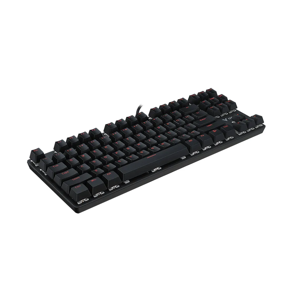 Rapoo V500 Mechanical Wired Gaming Keyboard, Alloy Wired Keyboard, Black Switches, Quick Response, Anti-Ghosting - Black