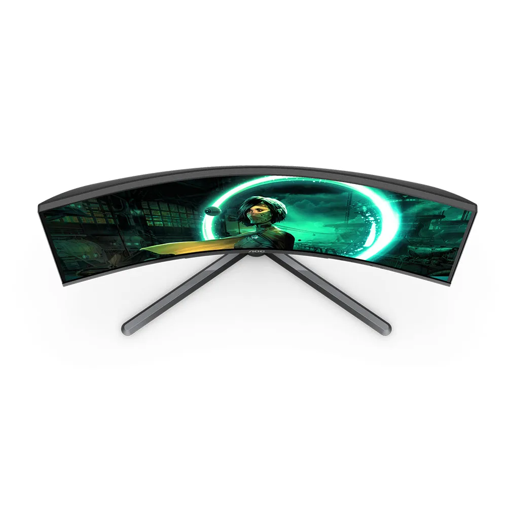 AOC C32G3E G3 Series 32" 1000R Curved, FHD(1920×1080), 165Hz, VA Panel, 1ms, Frame Less, HDR Mode, PS5 & XBOX Series X|S 120Hz -Black/Red