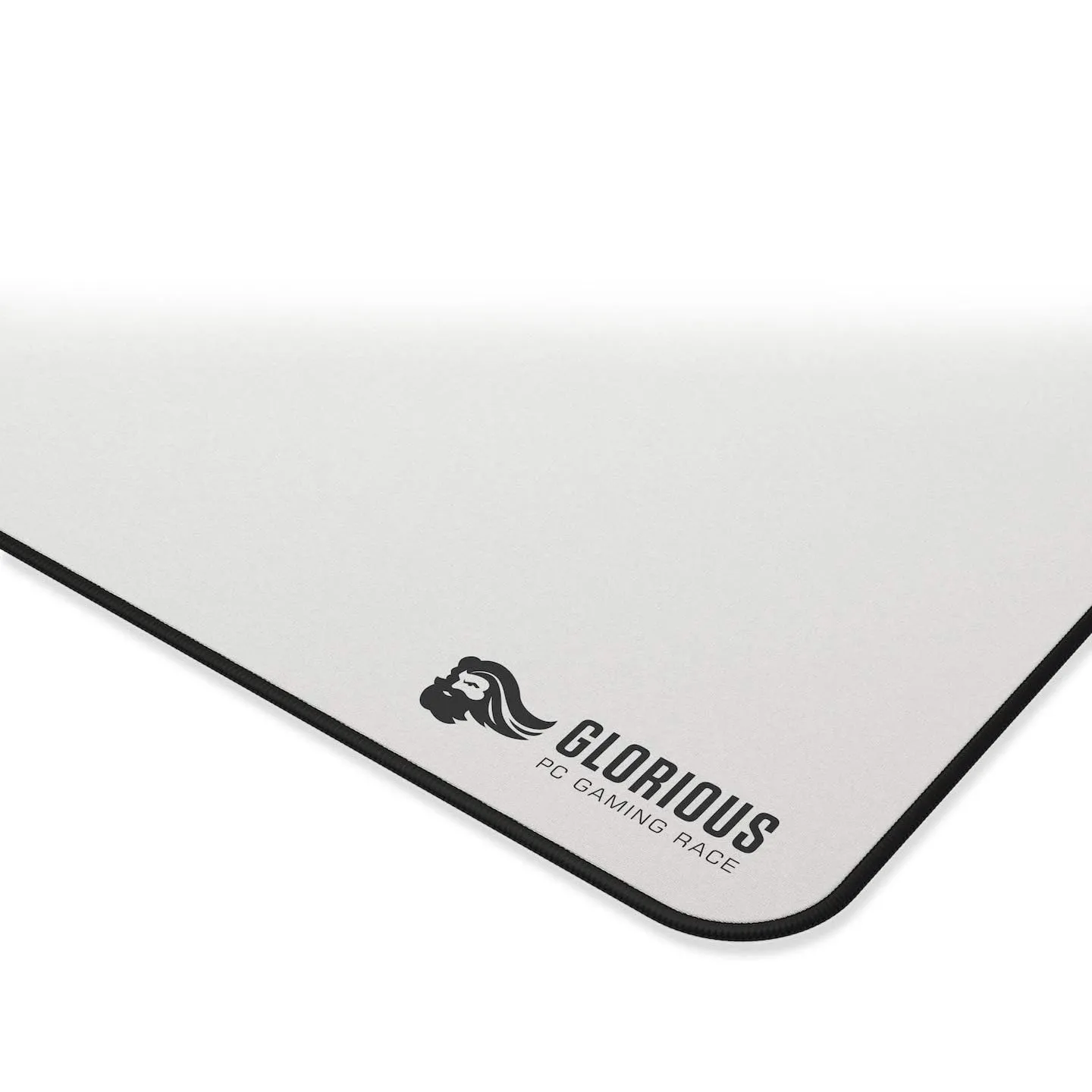 Glorious Extended Gaming Mouse Pad, Long Cloth Mousepad, Stitched Edges, 91x28x0.3cm - White